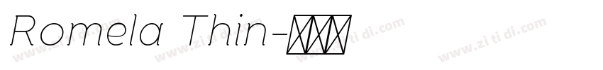 Romela Thin字体转换